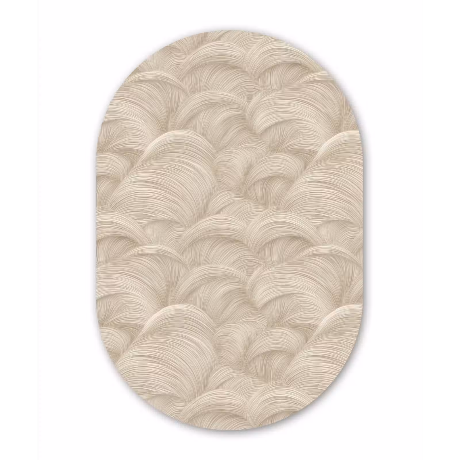 Muurovaal aluminium - Bogen - Patroon - Beige — 1