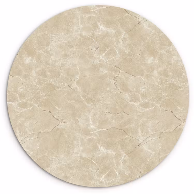 Muurcirkel - Lichtbeige - Marmer - Diffusie adering — 1