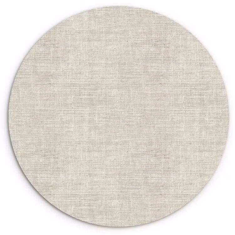 Muurcirkel - Linnen - Textuur - Beige — 1