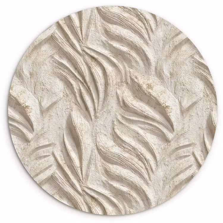 Muurcirkel - Textuur - Reliëf - Beige — 1