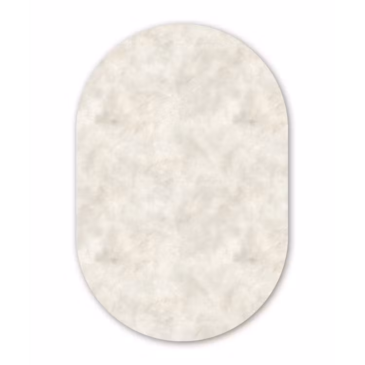 Muurovaal aluminium - Crèmebeige - Marmer - Aders — 1