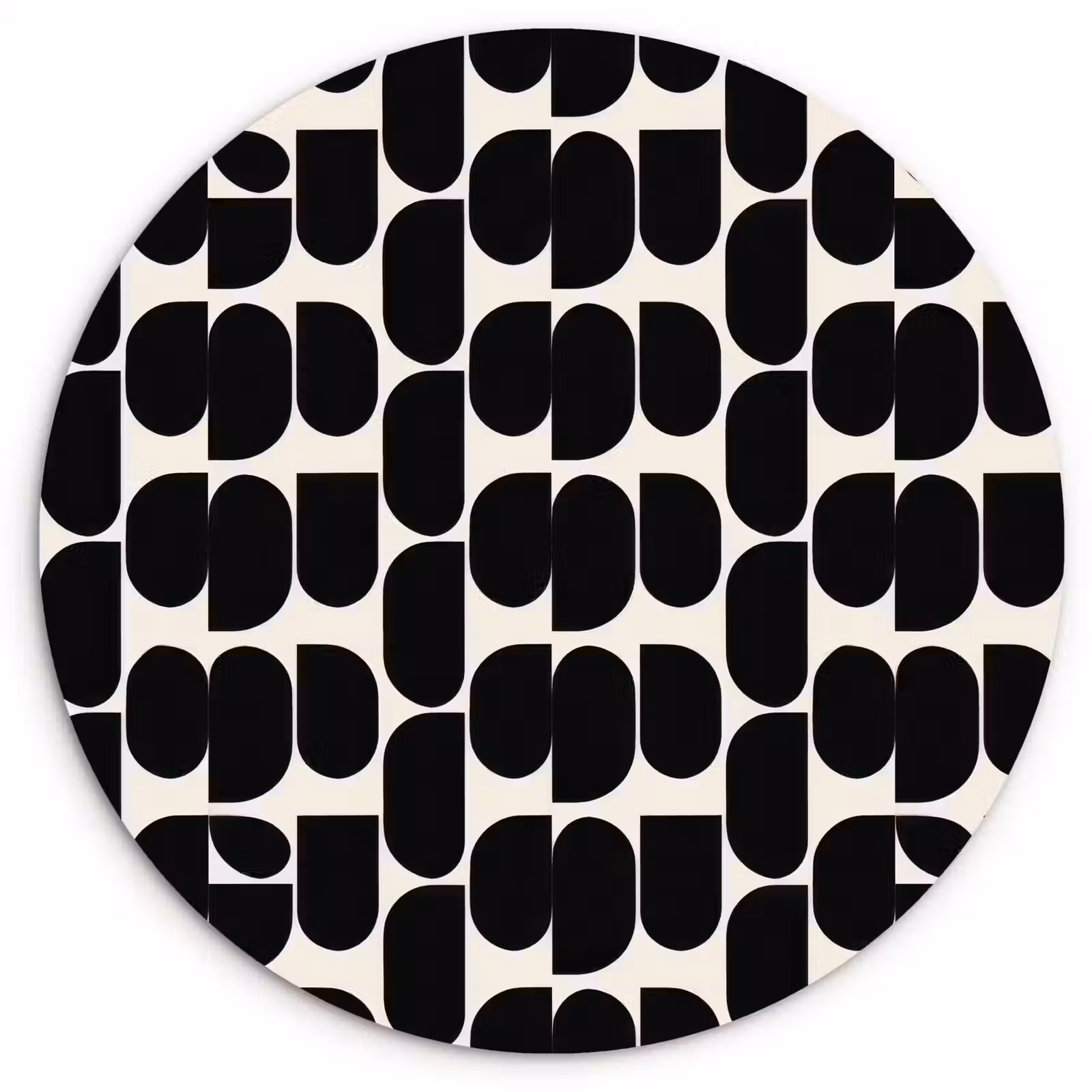 Muurcirkel - Modern - Patroon - Zwart — 1