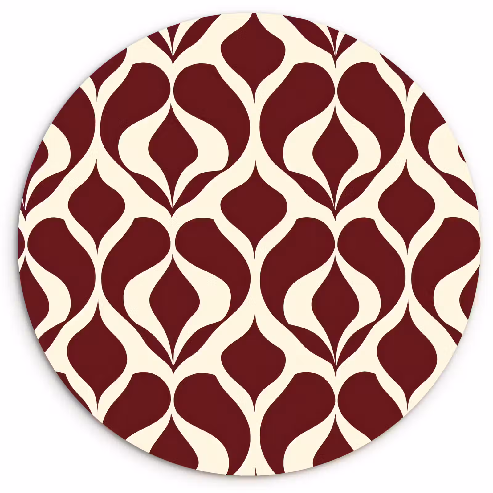 Muurcirkel - Rood - Druppelpatroon - Grafisch — 1