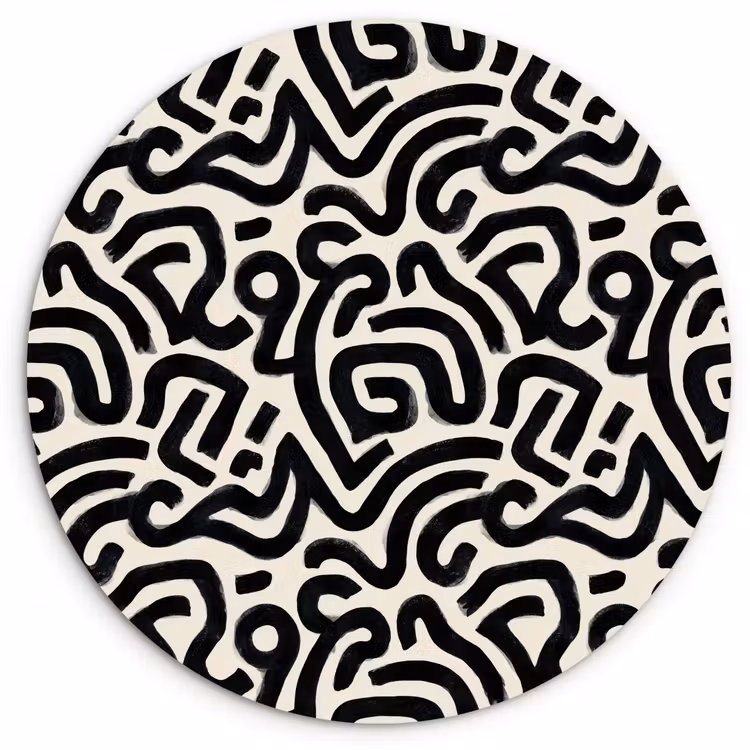 Muurcirkel - Modern - Abstract - Zwart — 1