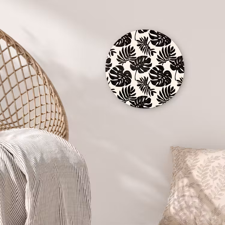 Muurcirkel - Modern - Monstera - Zwart — 5