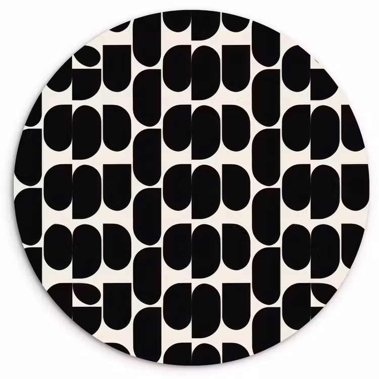 Muurcirkel - Modern - Patroon - Zwart — 1