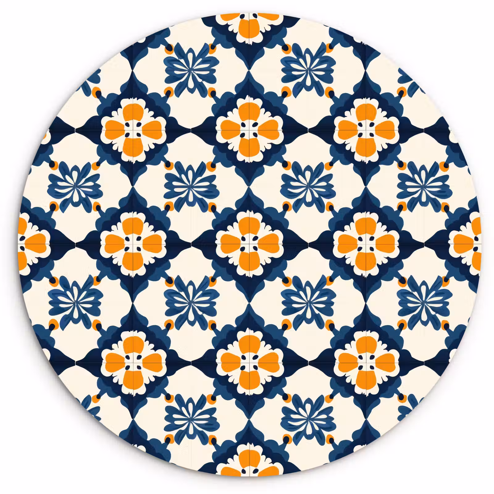 Muurcirkel - Klassiek - Geometrisch - Blauw — 1