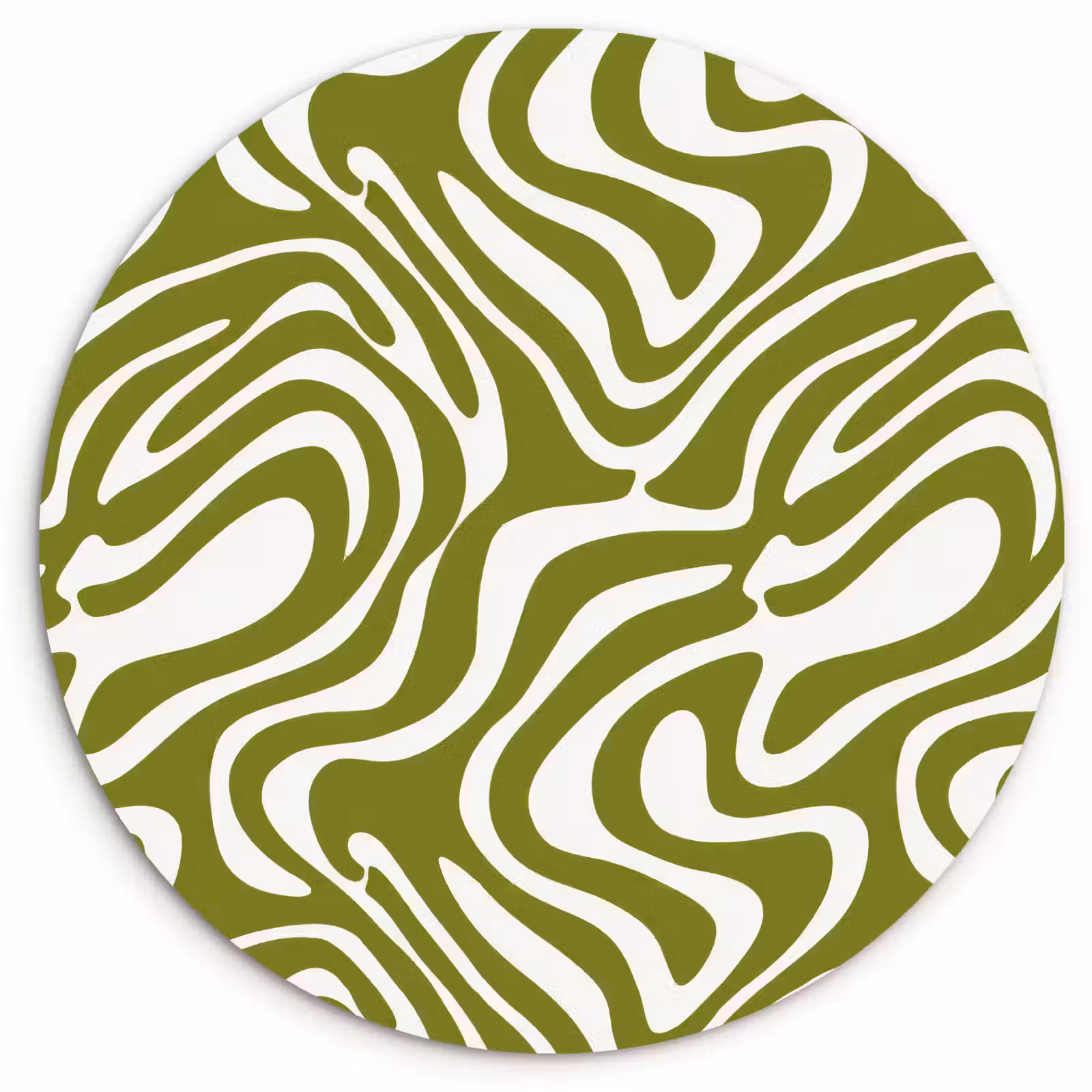 Muurcirkel - Lijnpatroon - Groen - Organisch — 1