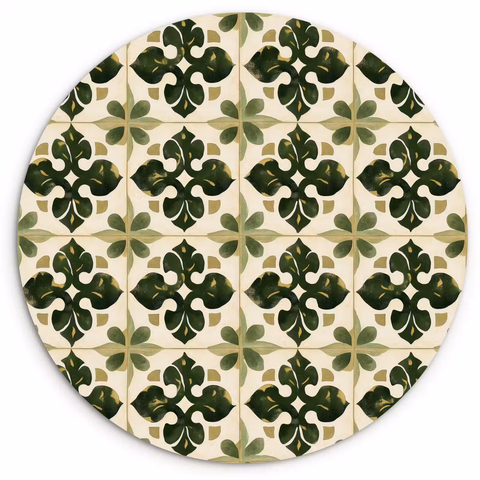 Muurcirkel - Patroon - Tegel - Groen — 1