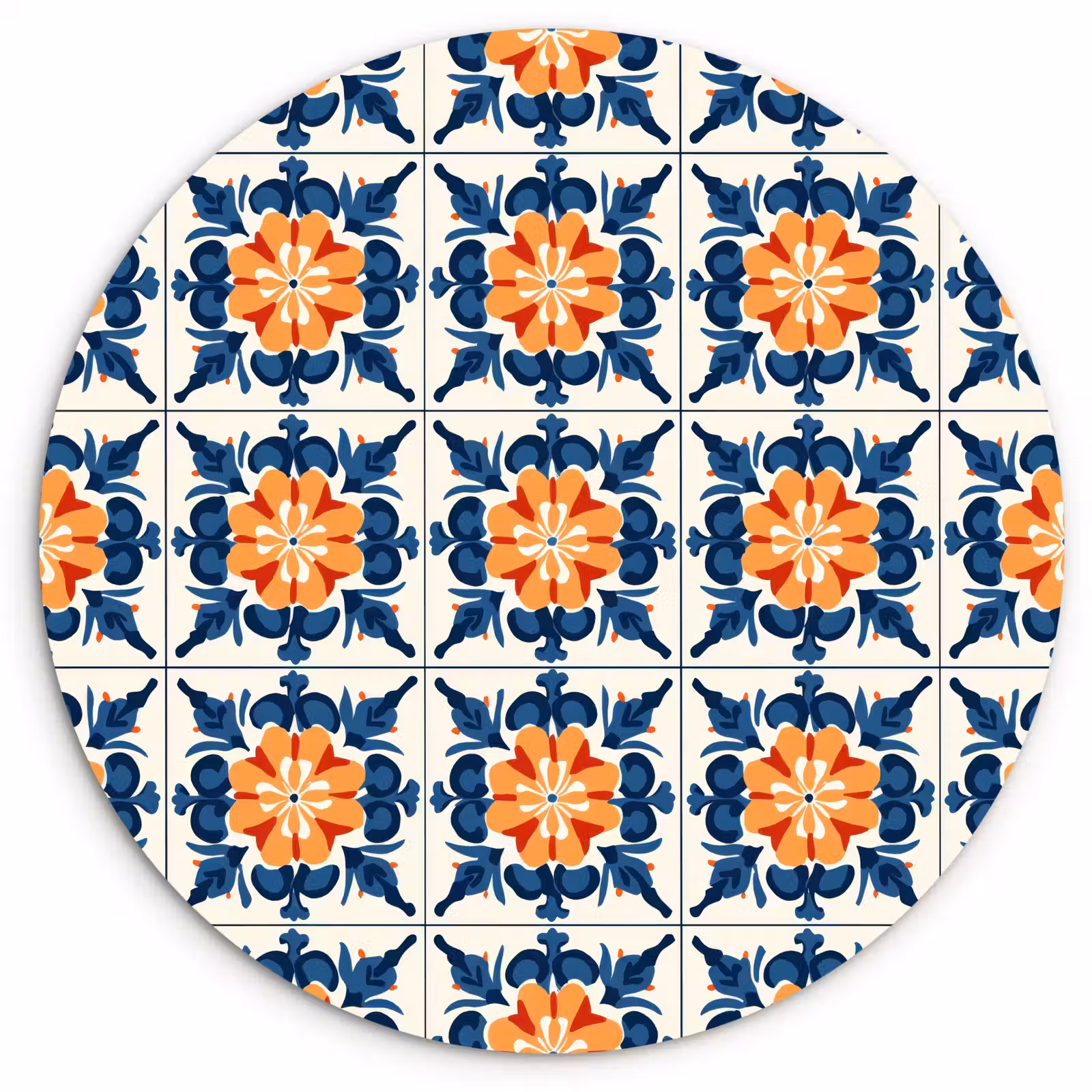 Muurcirkel - Traditioneel - Tegel - Oranje — 1