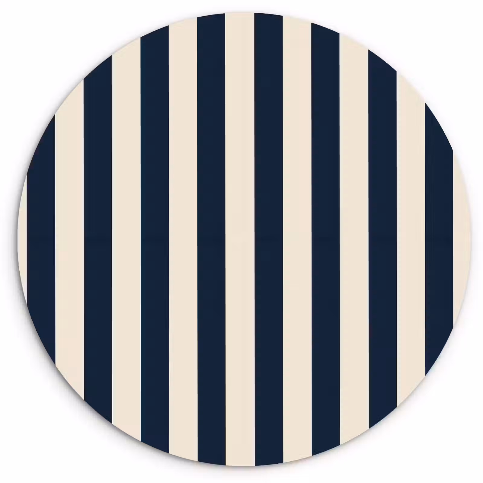 Muurcirkel - Verticale strepen - Blauw - Crème — 1