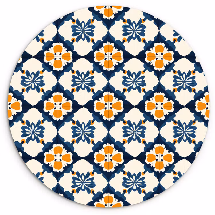 Muurcirkel - Klassiek - Geometrisch - Blauw — 1