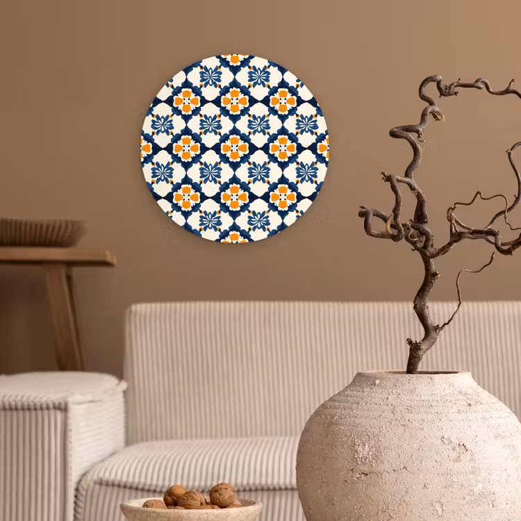 Muurcirkel - Klassiek - Geometrisch - Blauw — 2