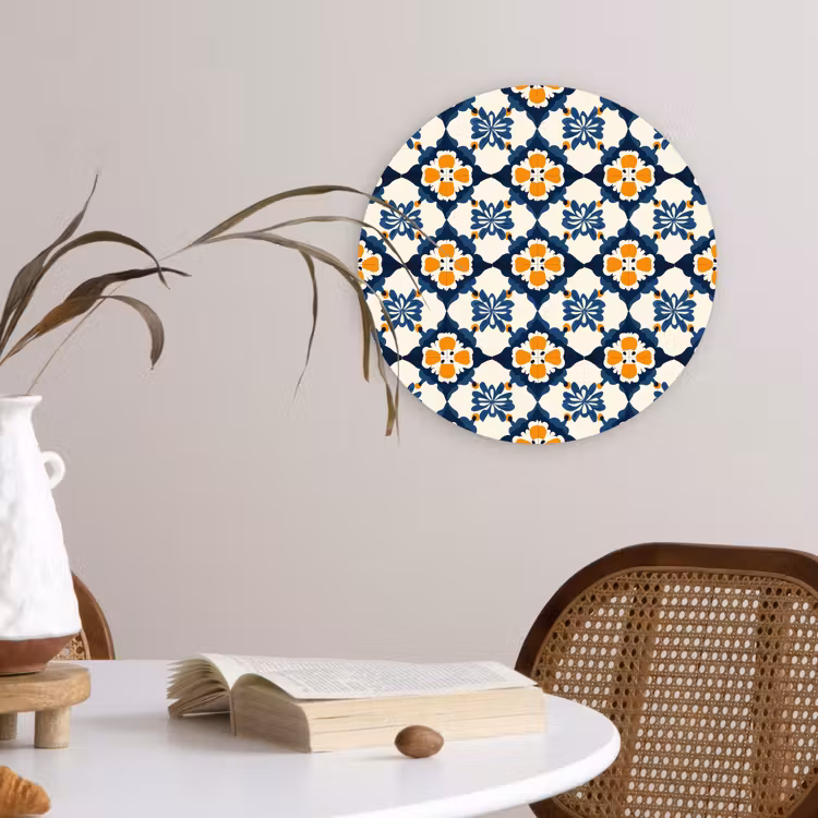 Muurcirkel - Klassiek - Geometrisch - Blauw — 4