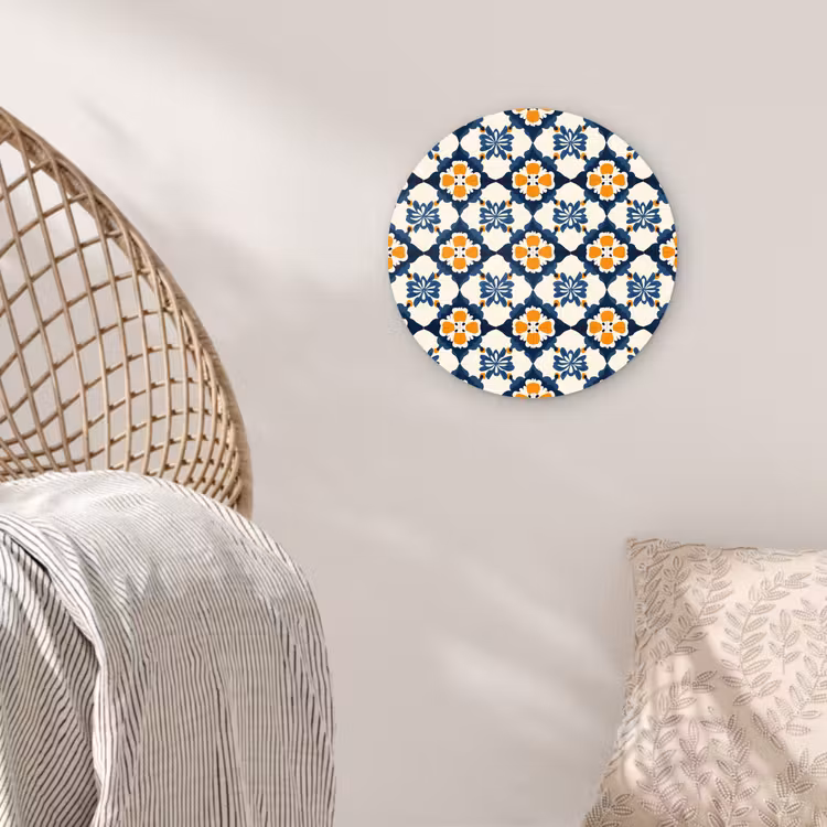 Muurcirkel - Klassiek - Geometrisch - Blauw — 5