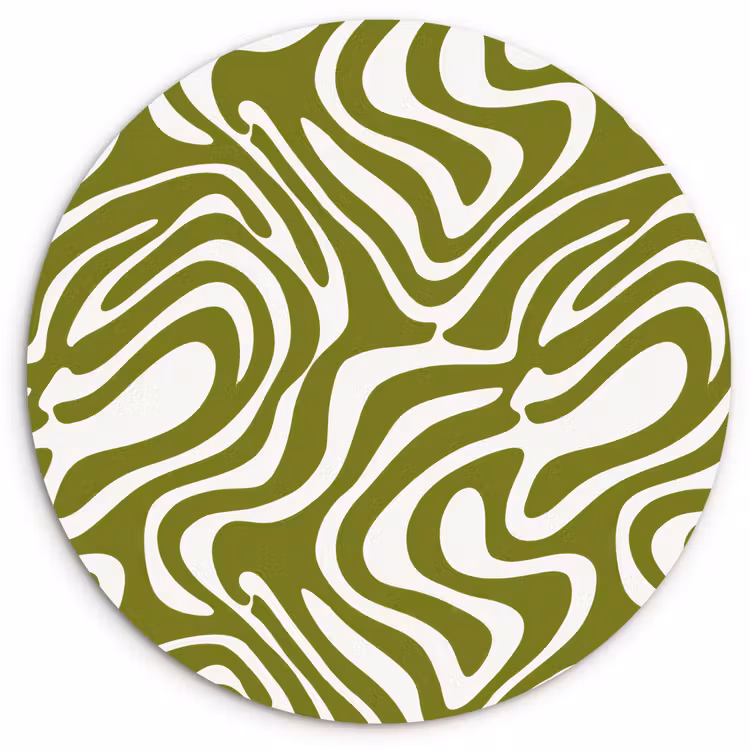 Muurcirkel - Lijnpatroon - Groen - Organisch — 1