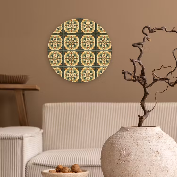 Muurcirkel - Ornament - Patroon - Groen — 2