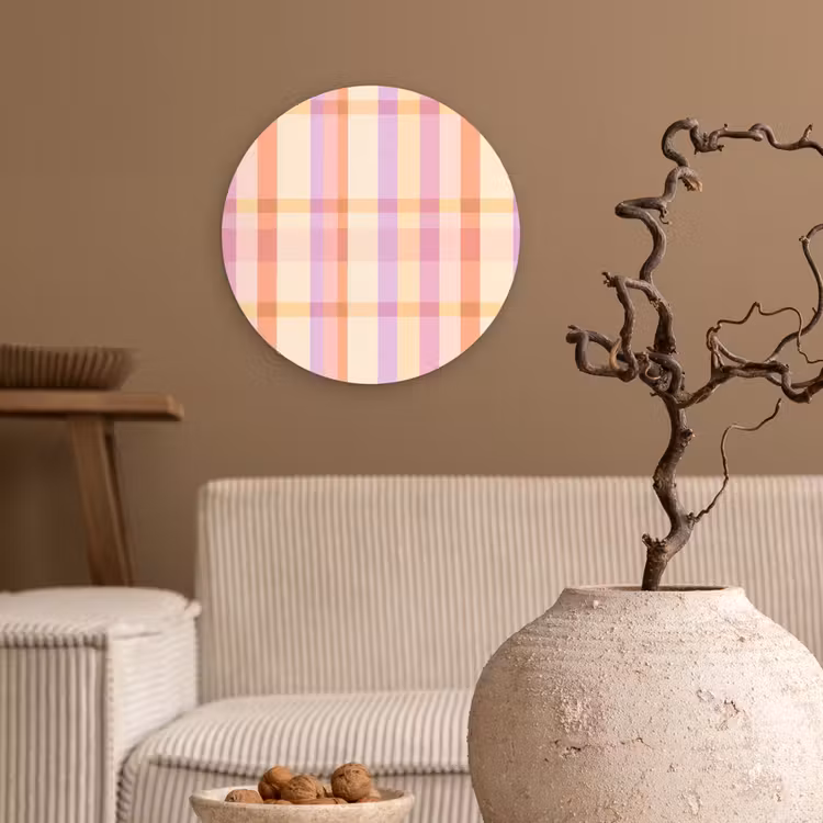 Muurcirkel - Pastel - uitpatroon - Geometrisch — 2