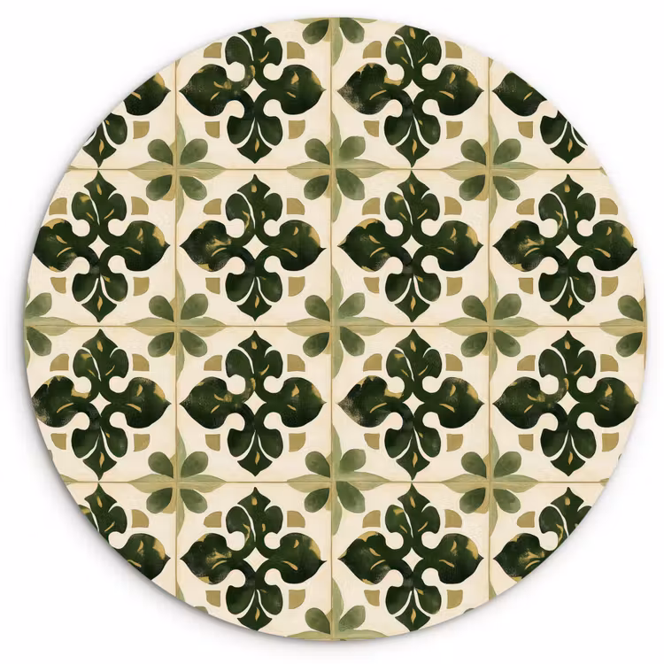 Muurcirkel - Patroon - Tegel - Groen — 1