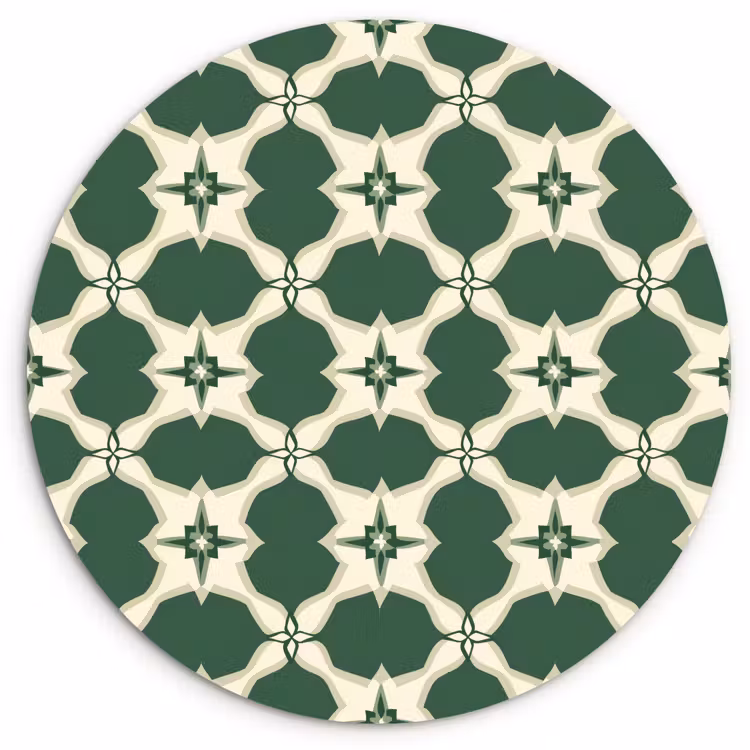 Muurcirkel - Tegel - Klassiek - Groen — 1