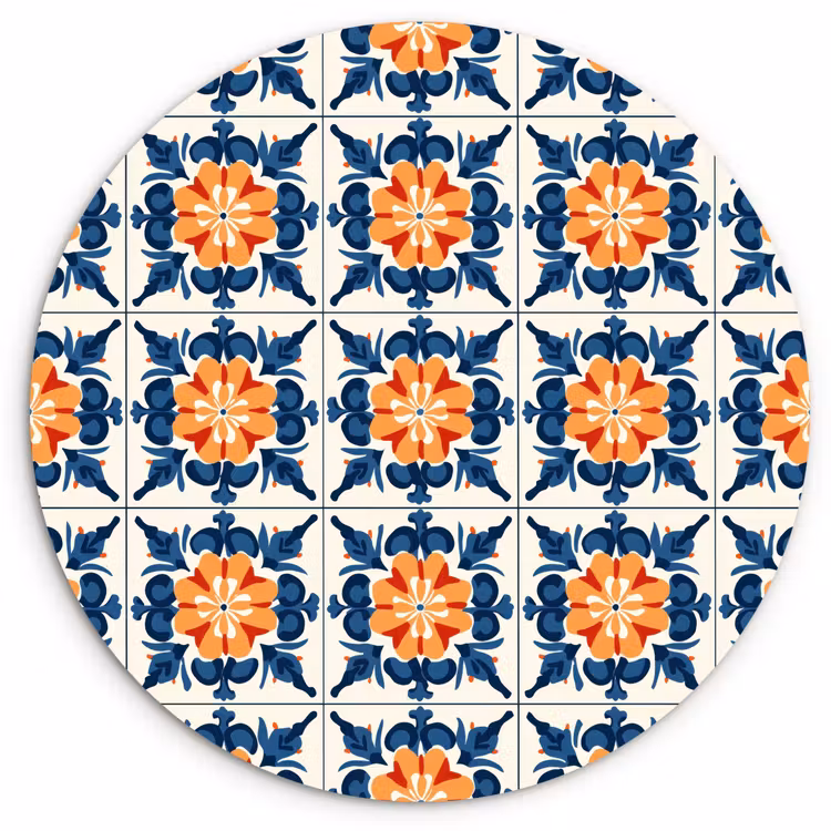 Muurcirkel - Traditioneel - Tegel - Oranje — 1