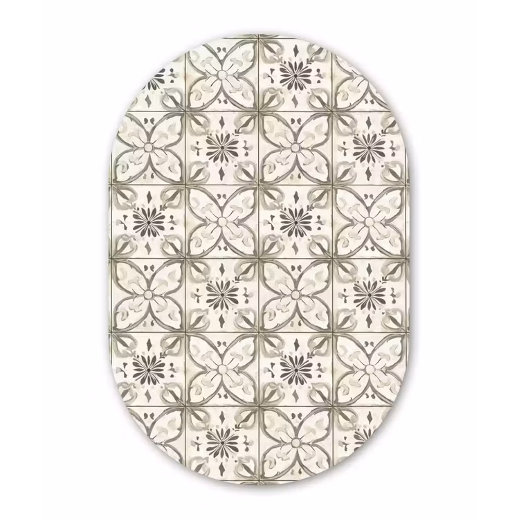 Muurovaal aluminium - Antiek - Tegel - Beige — 1