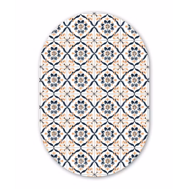 Muurovaal aluminium - Bladvorm - Patroon - Kleurrijk — 1