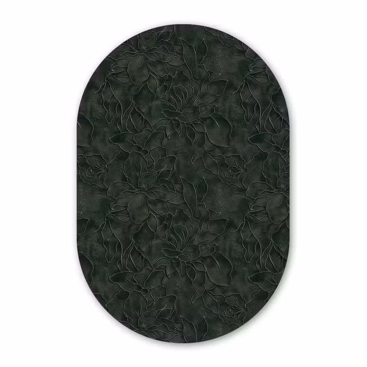 Muurovaal aluminium - Bloemen - Lijnen - Groen — 1