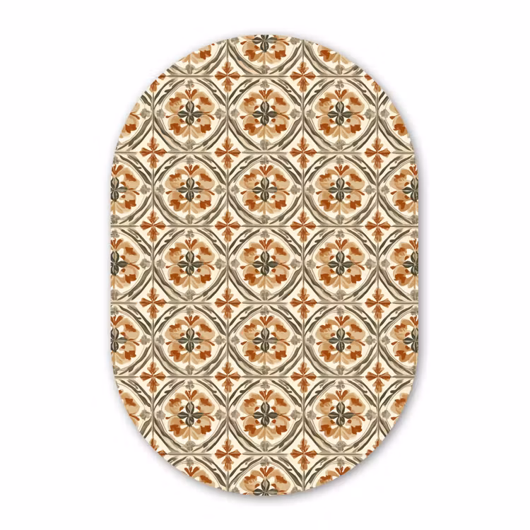 Muurovaal aluminium - Elegant - Antiek - Kleurrijk — 1