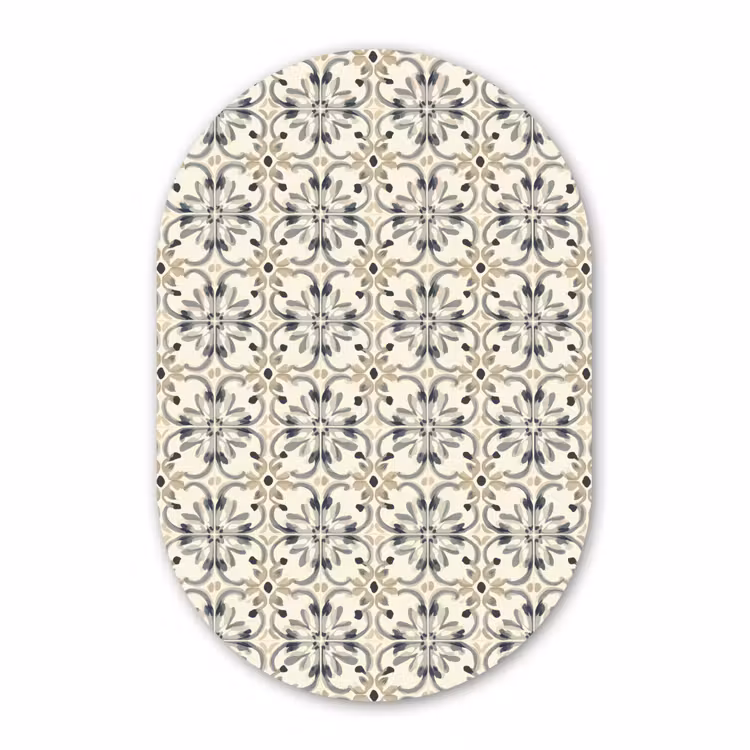 Muurovaal aluminium - Floraal - Patroon - Kleurrijk — 1