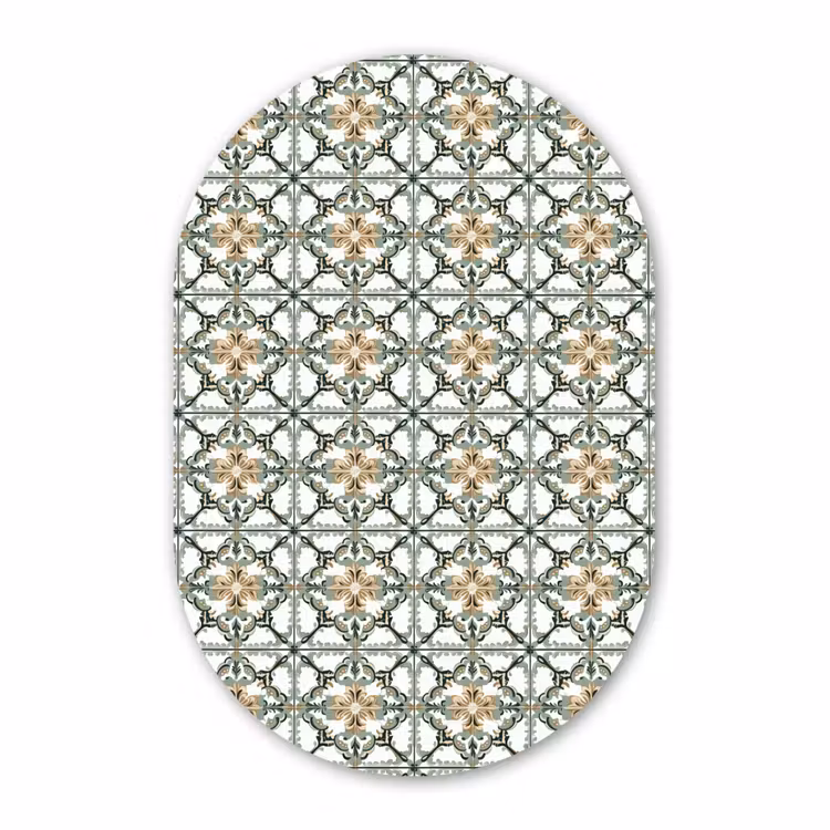 Muurovaal aluminium - Floraal - Verweerd - Keurrijk — 1