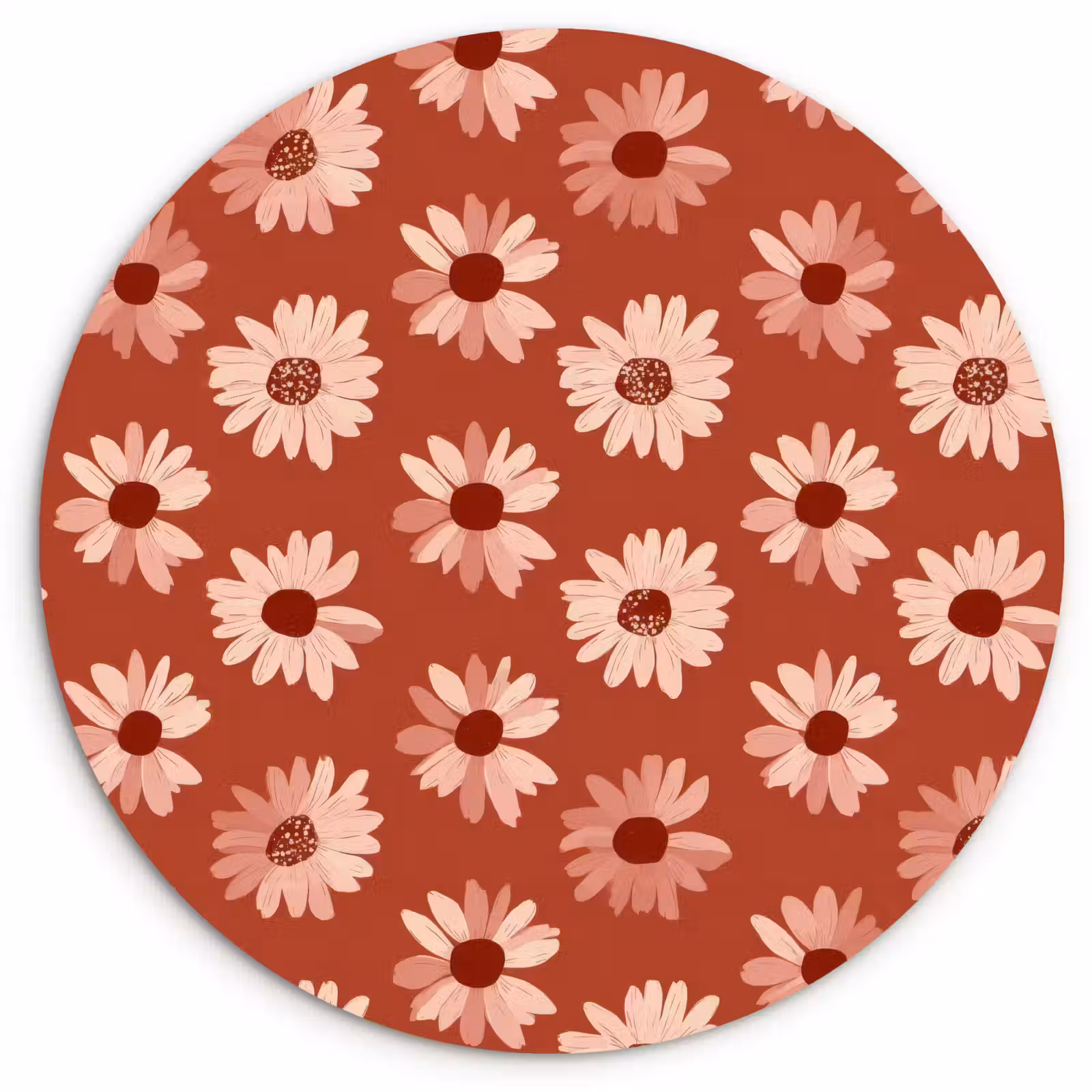 Muurcirkel - Madelief - Retro - Terracotta — 1