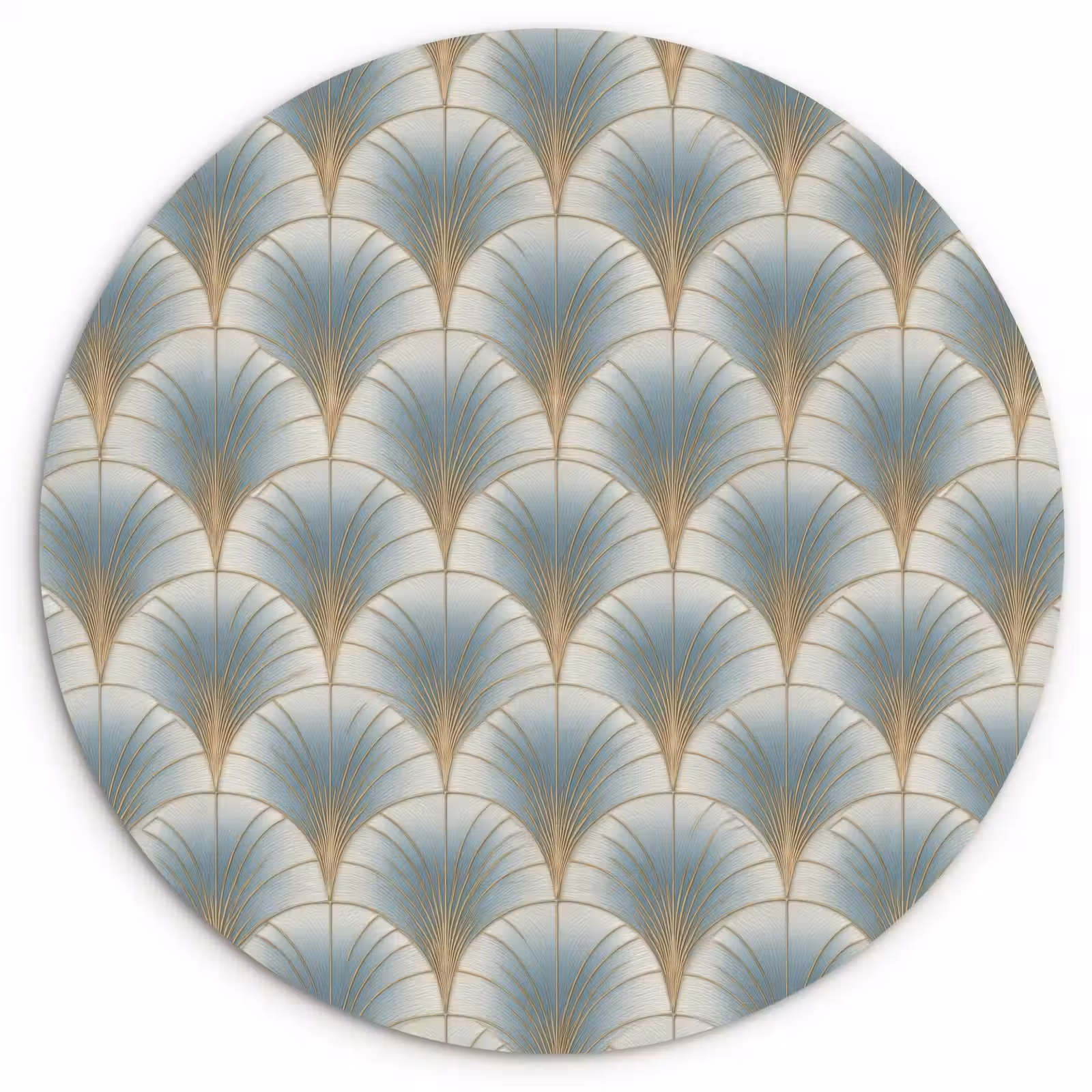 Muurcirkel - Waaier - Klassiek - Blauw — 1