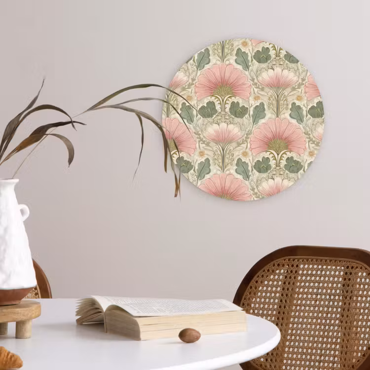 Muurcirkel - Klassiek - Patroon - Roze — 4