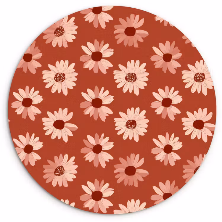 Muurcirkel - Madelief - Retro - Terracotta — 1