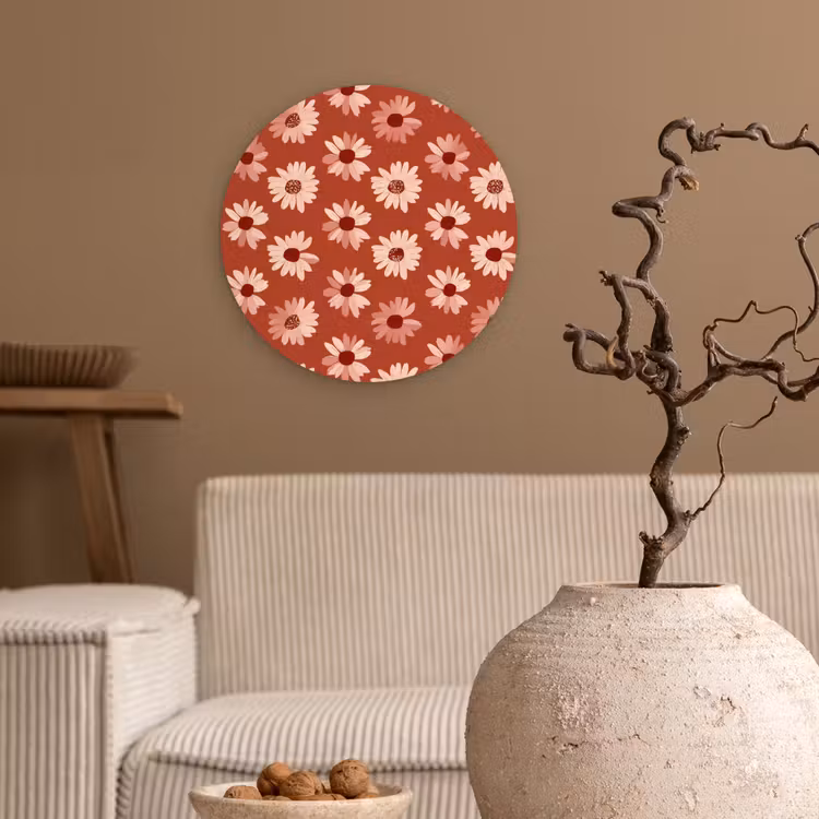 Muurcirkel - Madelief - Retro - Terracotta — 2
