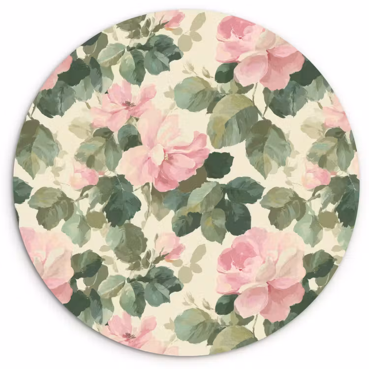 Muurcirkel - Rozen - Botanisch - Roze — 1