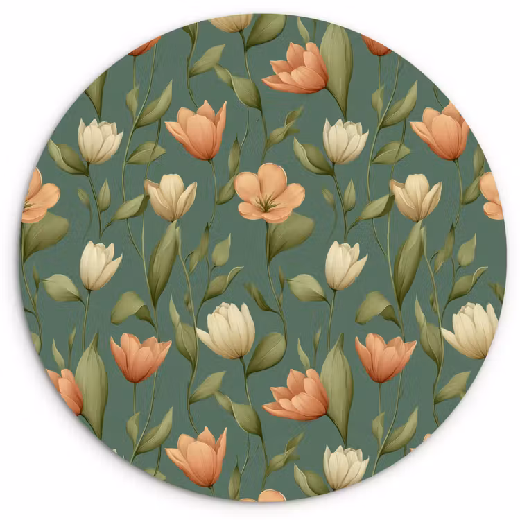 Muurcirkel - Tulpen - Botanisch - Groen — 1