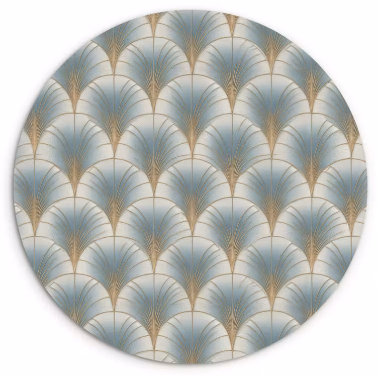 Muurcirkel - Waaier - Klassiek - Blauw — 1