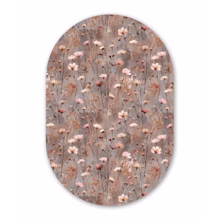 Muurovaal aluminium - Bloemen - Wild - Pastel — 1