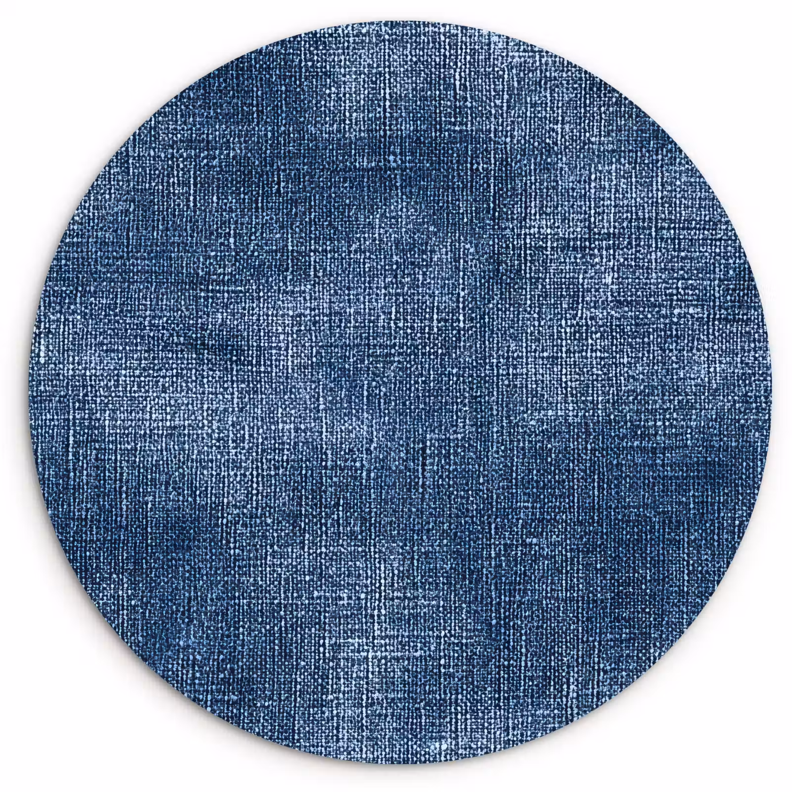 Muurcirkel - Linnen - Textuur - Patroon - Denim - Rustiek — 1