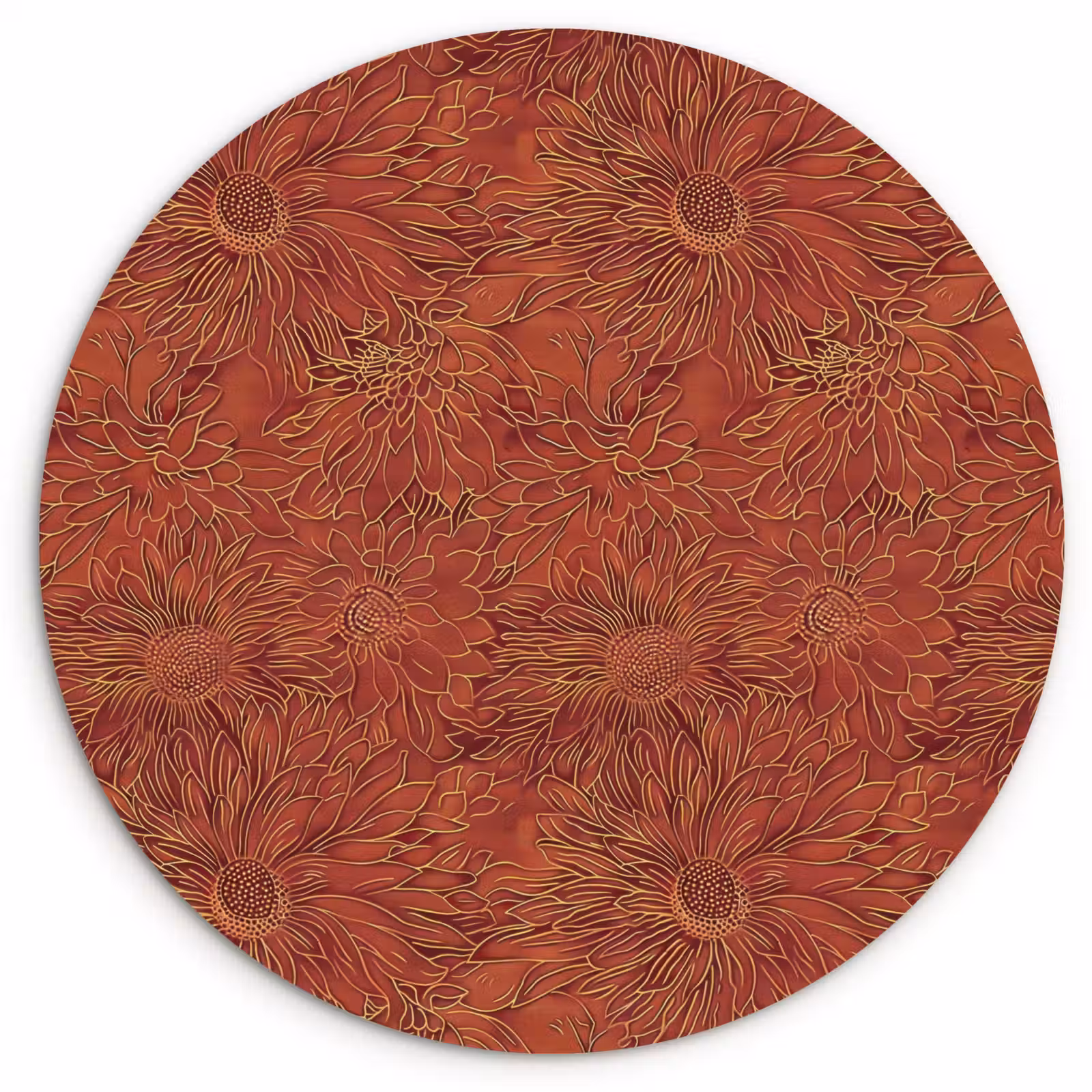 Muurcirkel - Oosters - Bloemen - Terracotta — 1