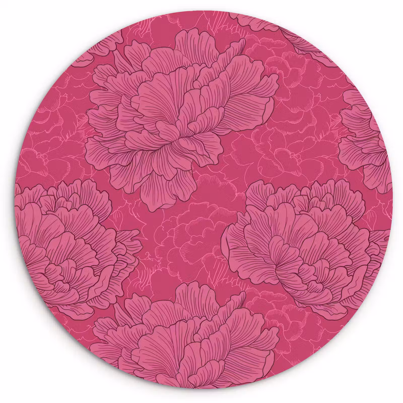 Muurcirkel - Pioenrozen - Energiek - Roze — 1