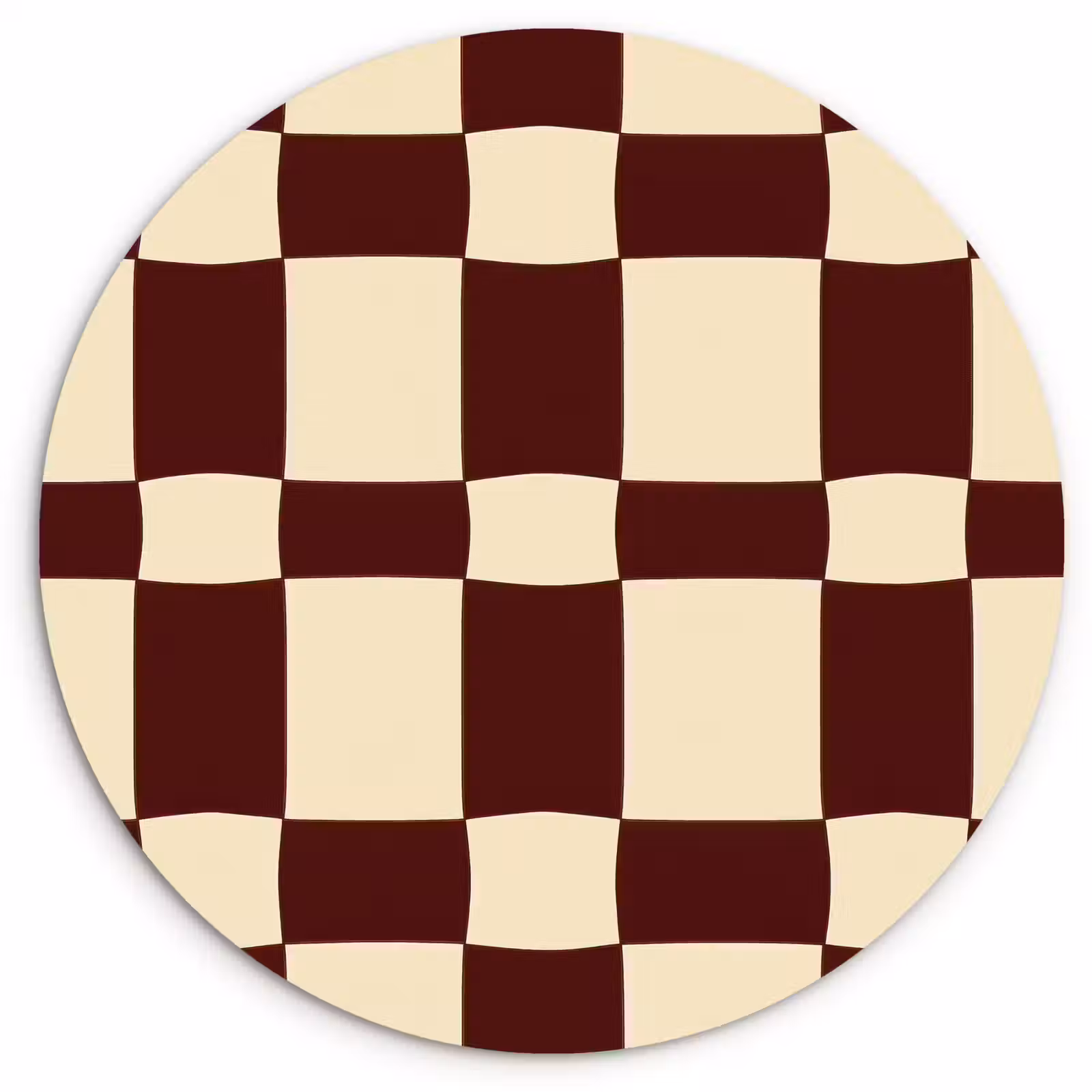 Muurcirkel - Retro - Patroon - Bruin — 1