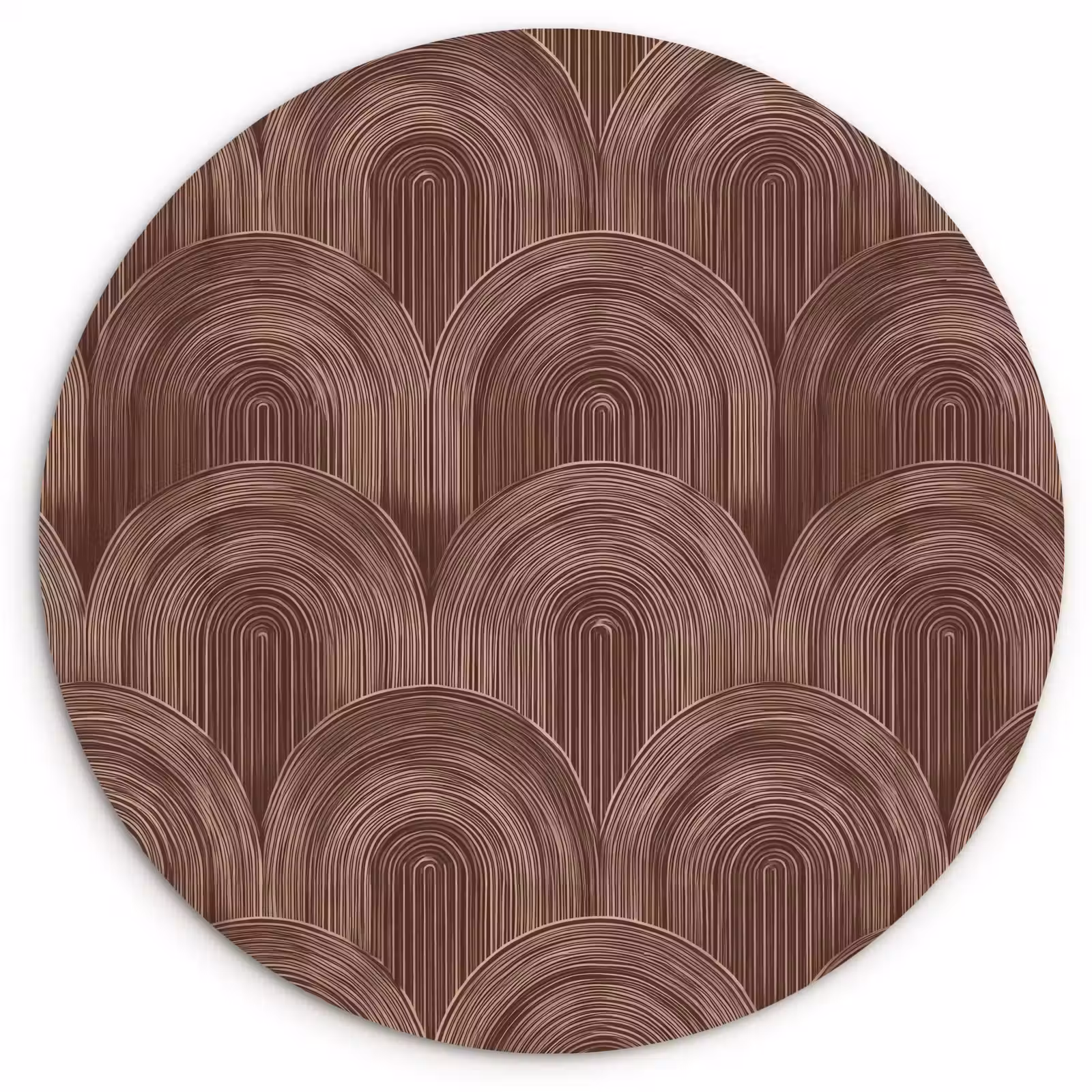 Muurcirkel - Ritmisch - Effect - Bruin — 1