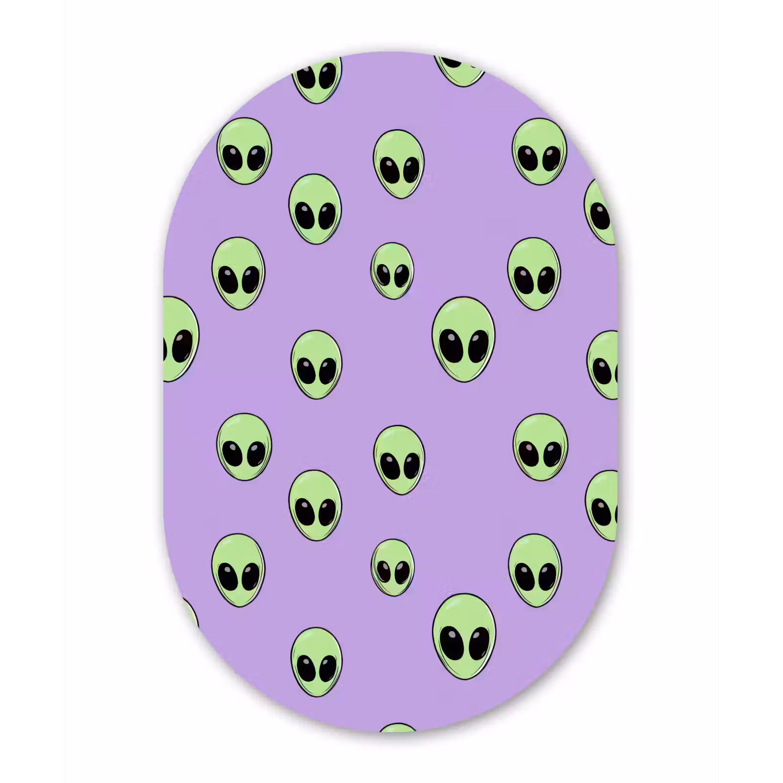 Muurovaal aluminium - Alien - Retro - Lila — 1