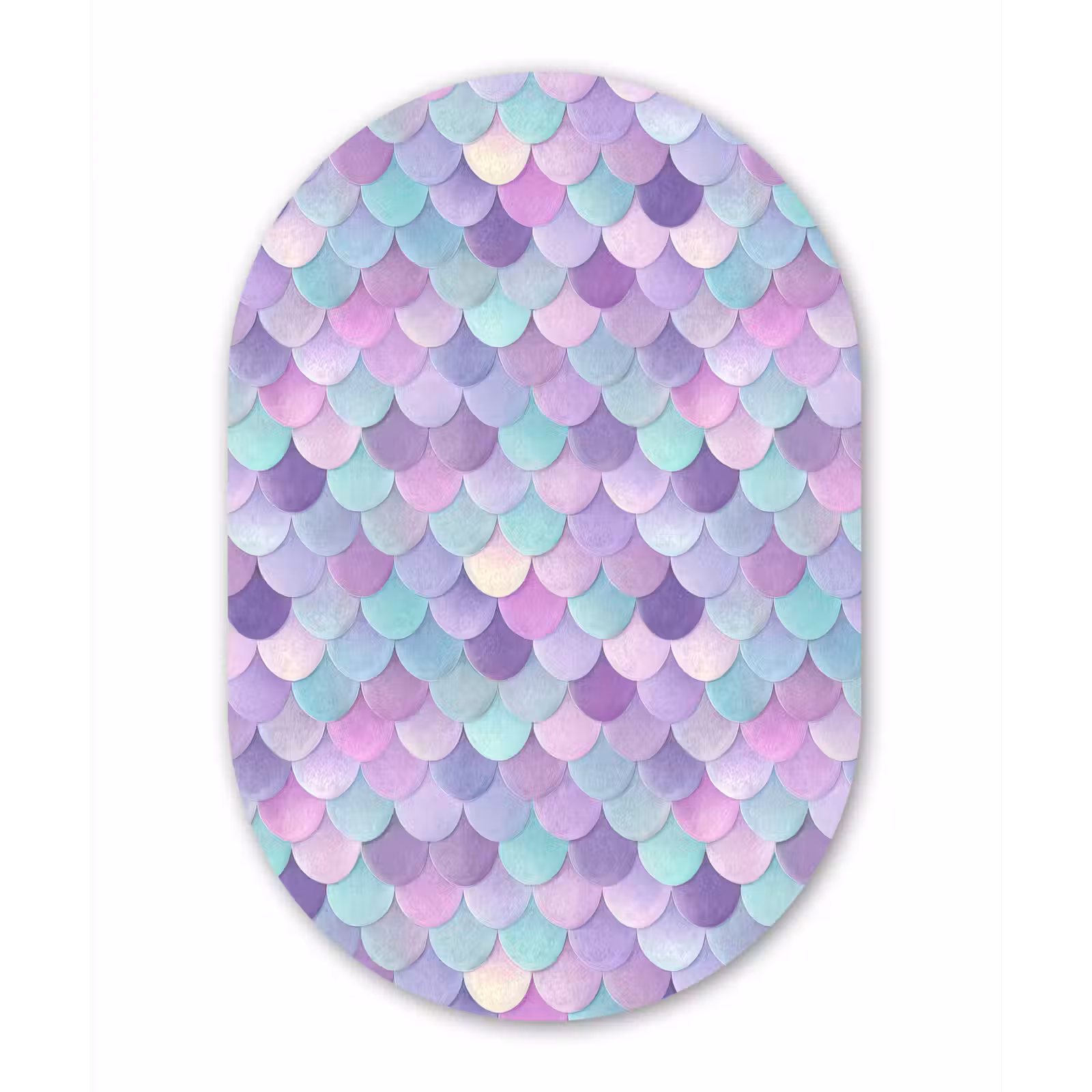 Muurovaal aluminium - Dromerig - Zeemeermin - Pastel — 1