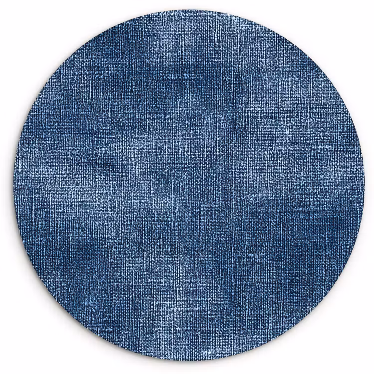 Muurcirkel - Linnen - Textuur - Patroon - Denim - Rustiek — 1