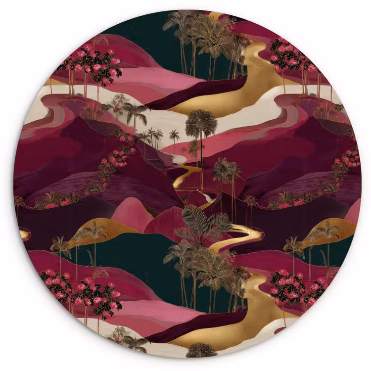 Muurcirkel - Magisch - Palmbomen - Goud — 1