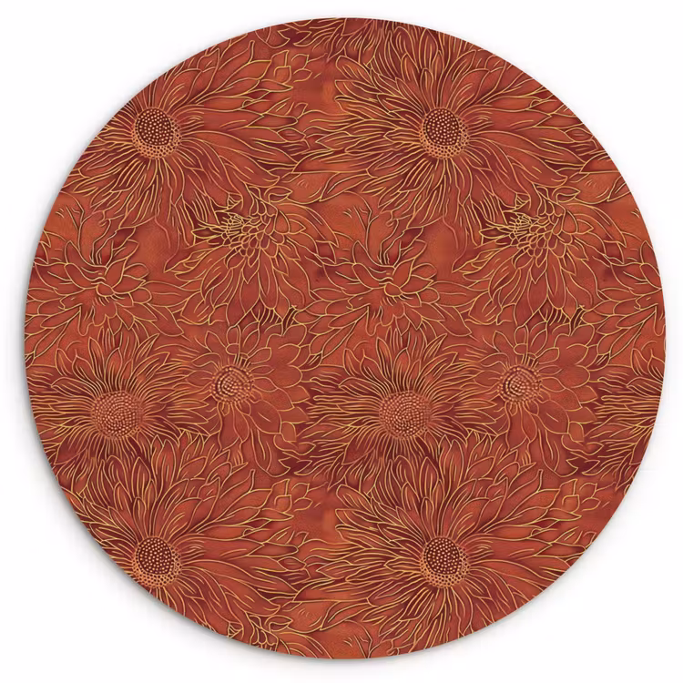 Muurcirkel - Oosters - Bloemen - Terracotta — 1